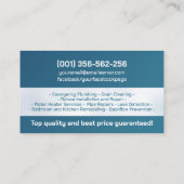 Carte De Visite Services de plomberie professionnels (Dos)