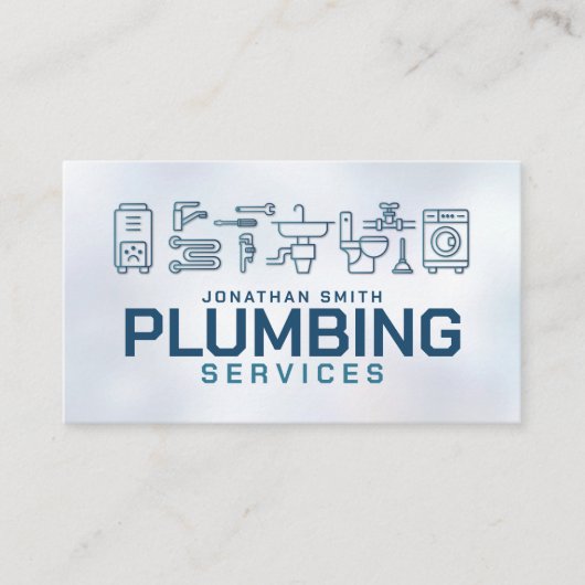 Carte De Visite Services de plomberie professionnels (Devant)