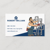 Carte De Visite Services de plomberie professionnels Plombier (Dos)
