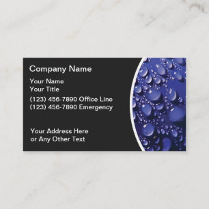 Carte De Visite Services de plomberie Thème d'eau