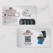 Carte De Visite Services de pneus modernes | Argent (Devant / Derrière)