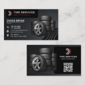 Carte De Visite Services de pneus modernes | Noir (Devant / Derrière)