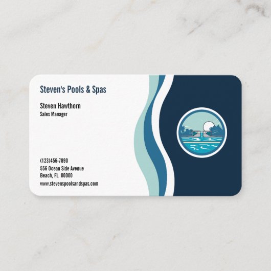 Carte De Visite Services de pool et de Spa (Devant)