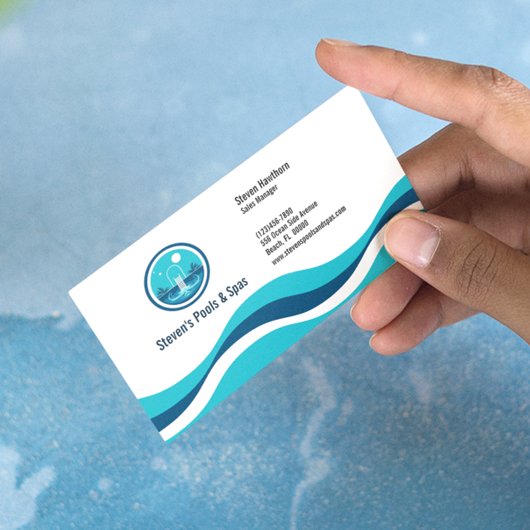 Carte De Visite Services de pool et de Spa
