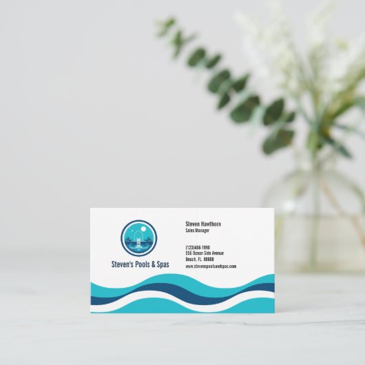 Carte De Visite Services de pool et de Spa (Debout devant)