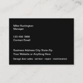 Carte De Visite Services de portes de garage de luxe (Dos)