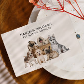 Carte De Visite Services de pose d'animaux d'aquarelle