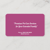 Carte De Visite Services de pose de chats (Dos)