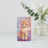 Carte De Visite Services de pose de chats (Debout devant)