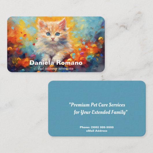 Carte De Visite Services de pose de chats (Devant / Derrière)