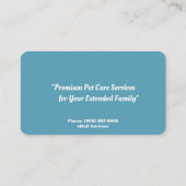 Carte De Visite Services de pose de chats (Dos)