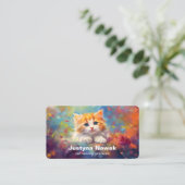 Carte De Visite Services de pose de chats (Debout devant)