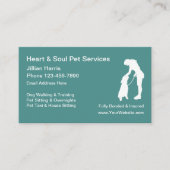 Carte De Visite Services de pose de chien pour animaux domestiques (Devant)