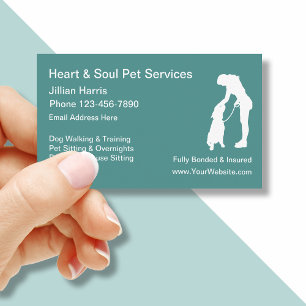 Carte De Visite Services de pose de chien pour animaux domestiques