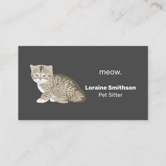 Carte de visite Services de pose pour animaux (Devant)