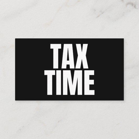 Carte De Visite Services de préparation de l'impôt sur le revenu (Dos)