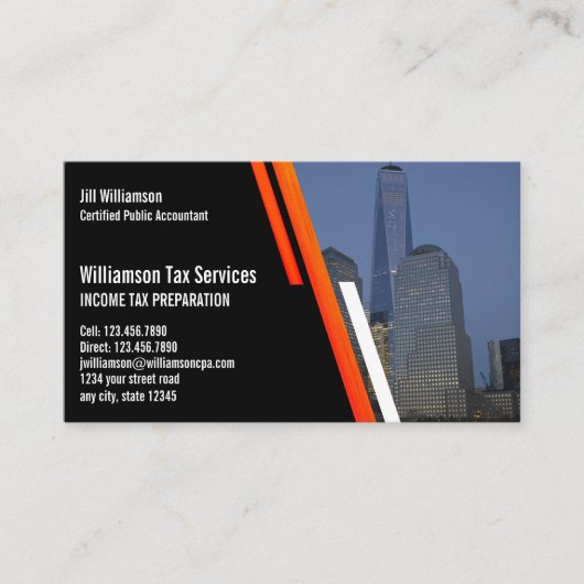 Carte De Visite Services de préparation de l'impôt sur le revenu (Devant)