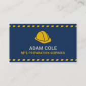 Carte De Visite Services de préparation de site Casque bleu foncé (Devant)