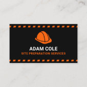 Carte De Visite Services de préparation de site Casque Orange (Devant)