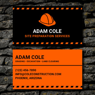 Carte De Visite Services de préparation de site Casque Orange