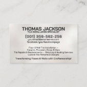 Carte De Visite Services de profilage - Couche de carreaux (Dos)