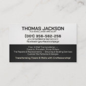 Carte De Visite Services de profilage - Couche de carreaux (Dos)