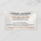 Carte De Visite Services de profilage - Couche de carreaux (Dos)