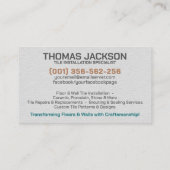 Carte De Visite Services de profilage - Couche de carreaux (Dos)