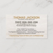 Carte De Visite Services de profilage - Couche de carreaux (Dos)