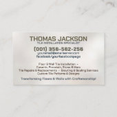 Carte De Visite Services de profilage - Couche de carreaux (Dos)