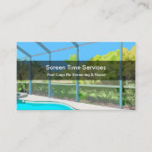 Carte De Visite Services De Réexamen Et De Réparation Du Pool (Devant)