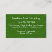 Carte De Visite Services de règlage d'arbre (Devant)