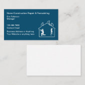 Carte De Visite Services de remodelage de la maison de constructio (Devant / Derrière)