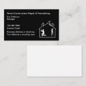 Carte De Visite Services de remodelage de la maison de constructio (Devant / Derrière)