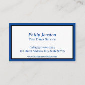 Carte De Visite Services de remorquage (Dos)