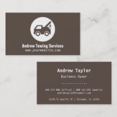 Carte De Visite Services de remorquage de camion marron minimalist (Devant / Derrière)