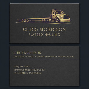 Carte De Visite Services de remorquage de plateau camionneur profe