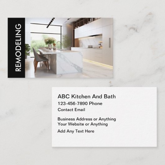 Carte De Visite Services de rénovation de maison moderne (Devant / Derrière)