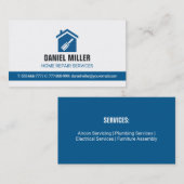 Carte De Visite Services de réparation à domicile des icônes du to (Devant / Derrière)