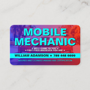 CARTE DE VISITE SERVICES DE RÉPARATION AUTOMOBILE MÉCANICIEN MOB