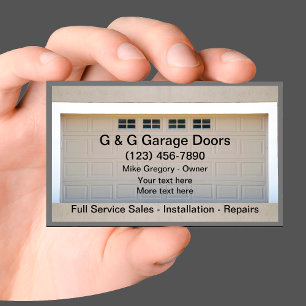 Carte De Visite Services de réparation de portes de garage