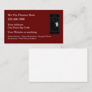 Carte De Visite Services de réparation de smartphones modernes