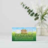 Carte De Visite Services de réparation d'installation de clôtures (Debout devant)
