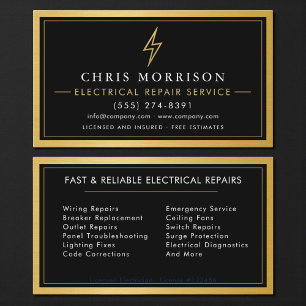 Carte De Visite Services de Réparation Électrique