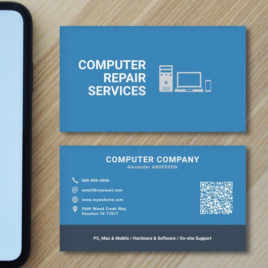 Carte De Visite Services de réparation informatique