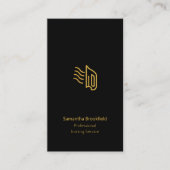 Carte De Visite Services de repassage professionnel Black Gold Ele (Devant)
