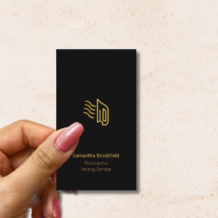 Carte De Visite Services de repassage professionnels Black Gold Él