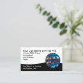 Carte De Visite Services de réseau Internet informatique (Debout devant)