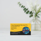 Carte De Visite Services de réseau Internet informatique (Debout devant)