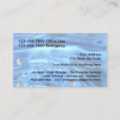 Carte De Visite Services De Restauration À Domicile Et D'Affaires (Dos)